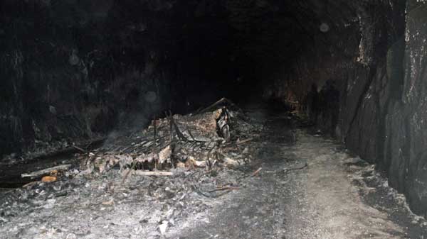 Kaas brandt dagen in Noorse tunnel