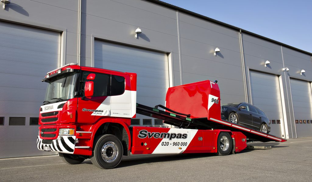 Scania bergingstruck op biogas