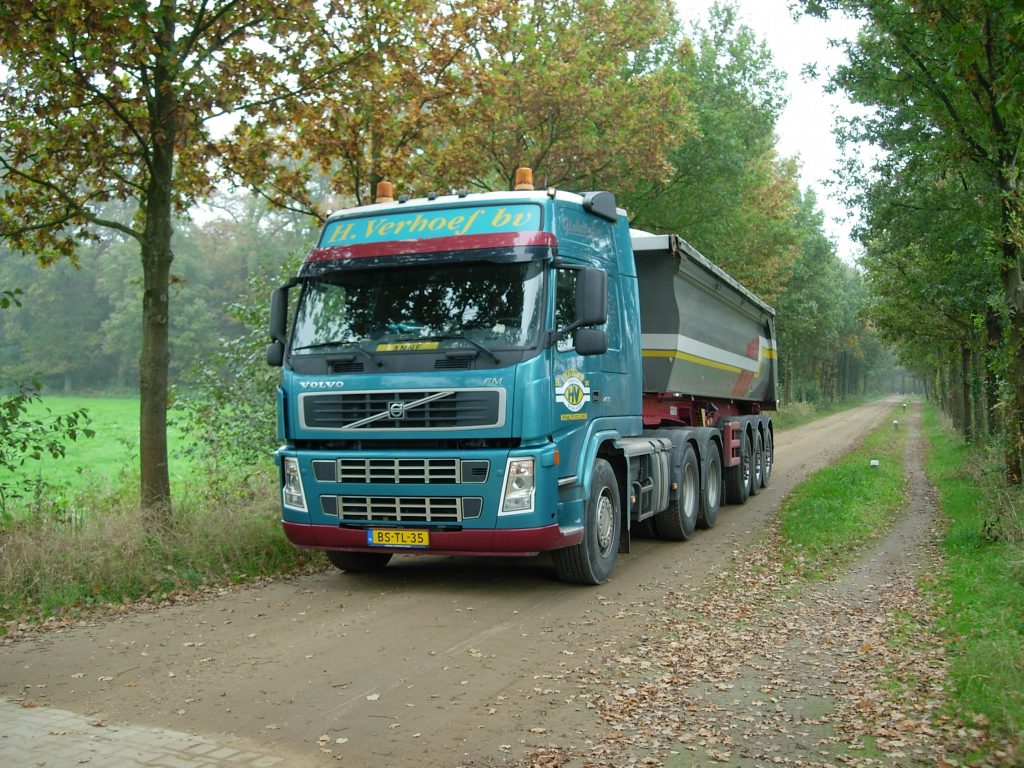 in het bos