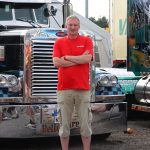 Met de Peterbilt op de paddock