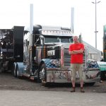 Met de Peterbilt op de paddock