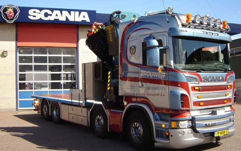Zware Scania R500 motorwagen voor Brouwer