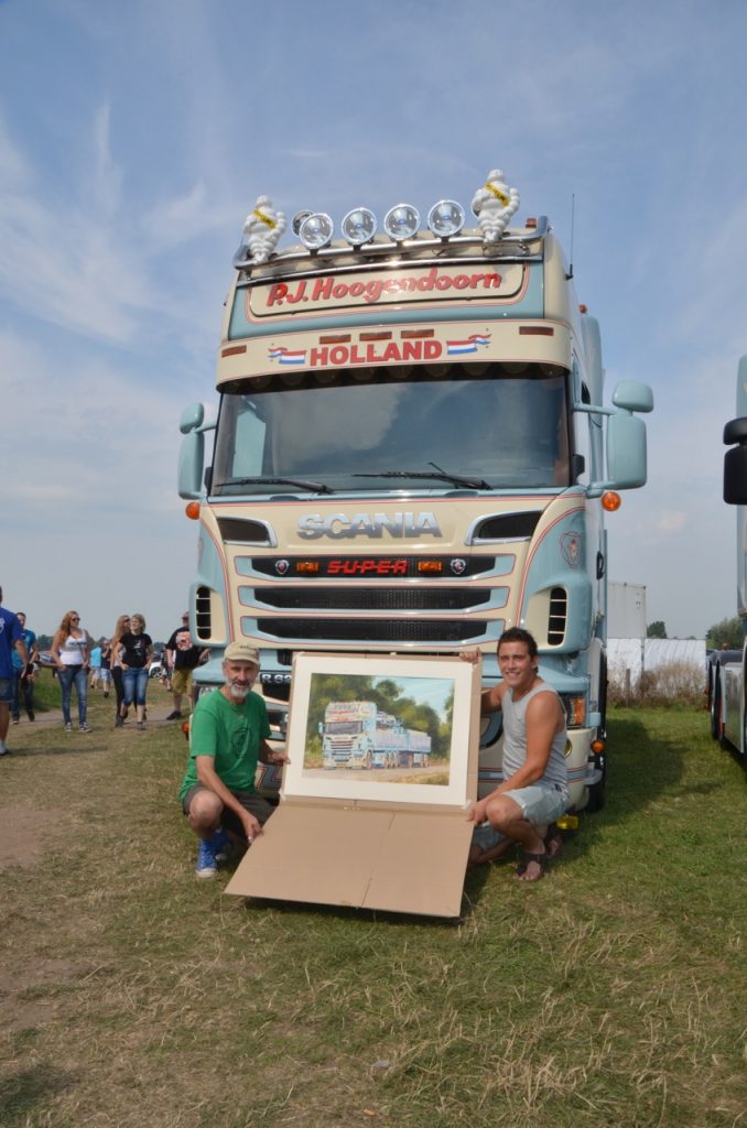 Cor Poldervaart schildert Mooiste Truck