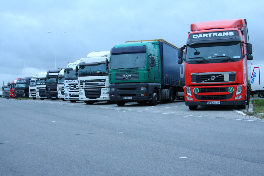 Oost-Europese chauffeur en truck