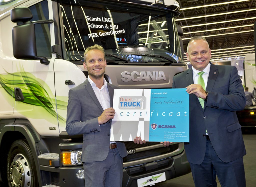 Scania's krijgen Piek Quiet Truck-certificaat