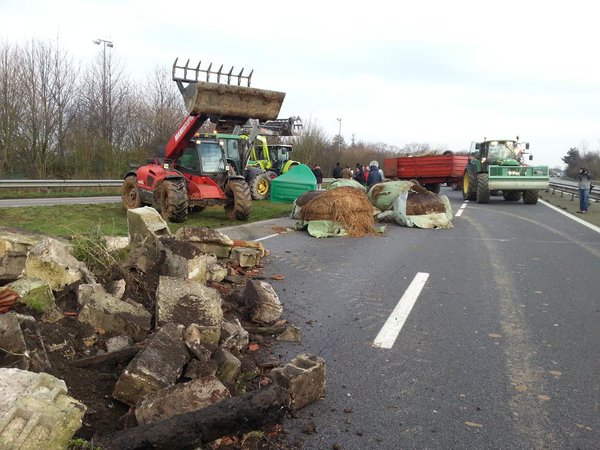 Blokkades boze boeren krimpen