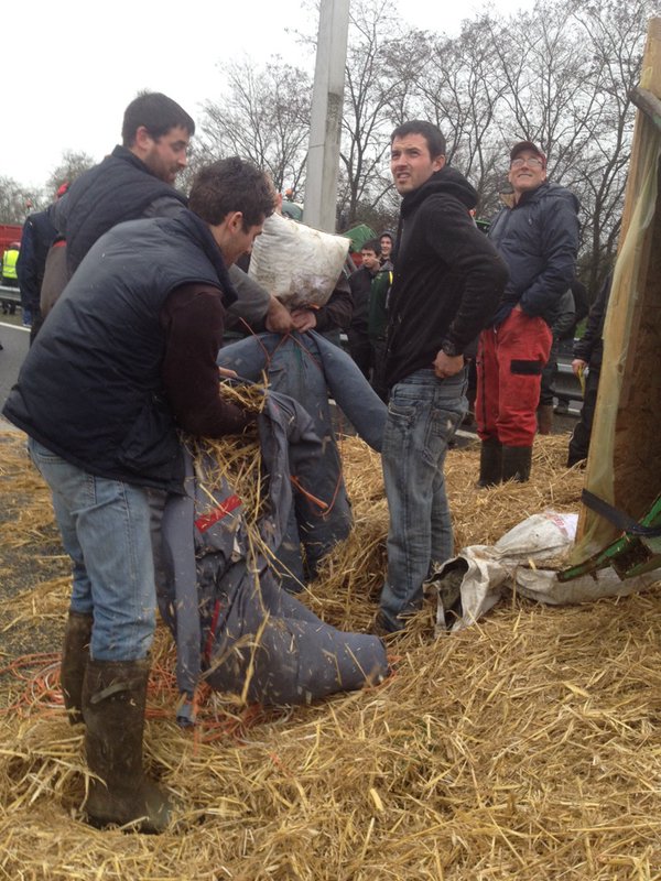 Blokkades boze boeren krimpen