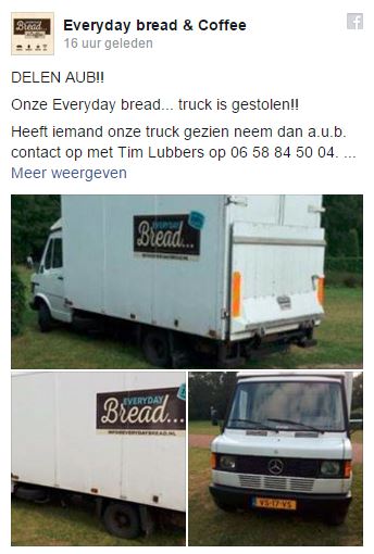 Diefstal vrachtwagen bakkerij Zwolle