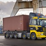 Vijfassige containertruck voor HG Transport