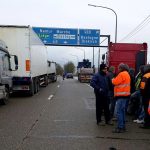 Foto's: NL chauffeurs muurvast in België