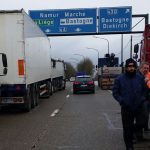 Foto's: NL chauffeurs muurvast in België