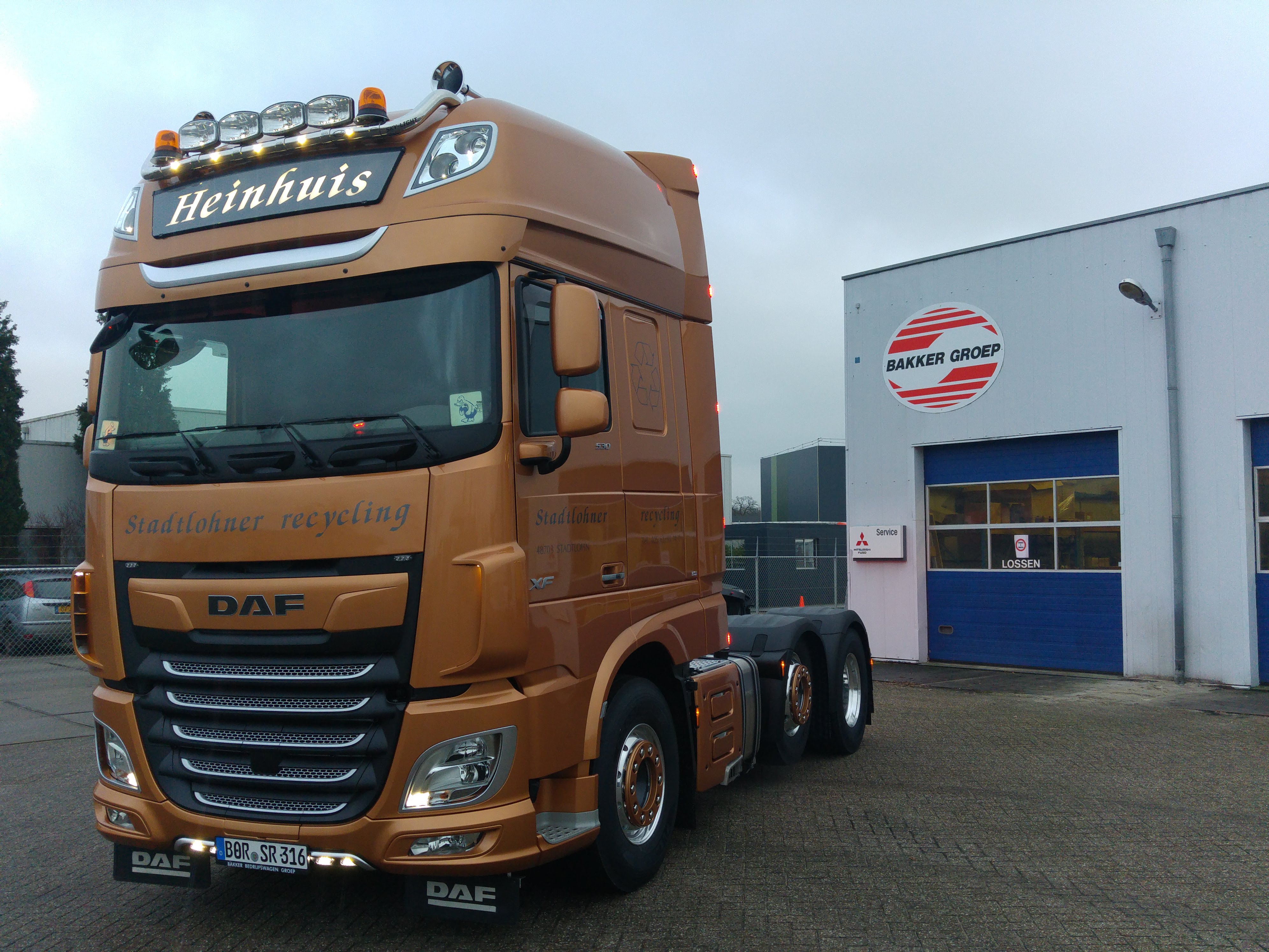 Heinhuis Recycling Net Over De Grens Aan De Slag Met Daf Xf 530 6x2 Trekker 4448