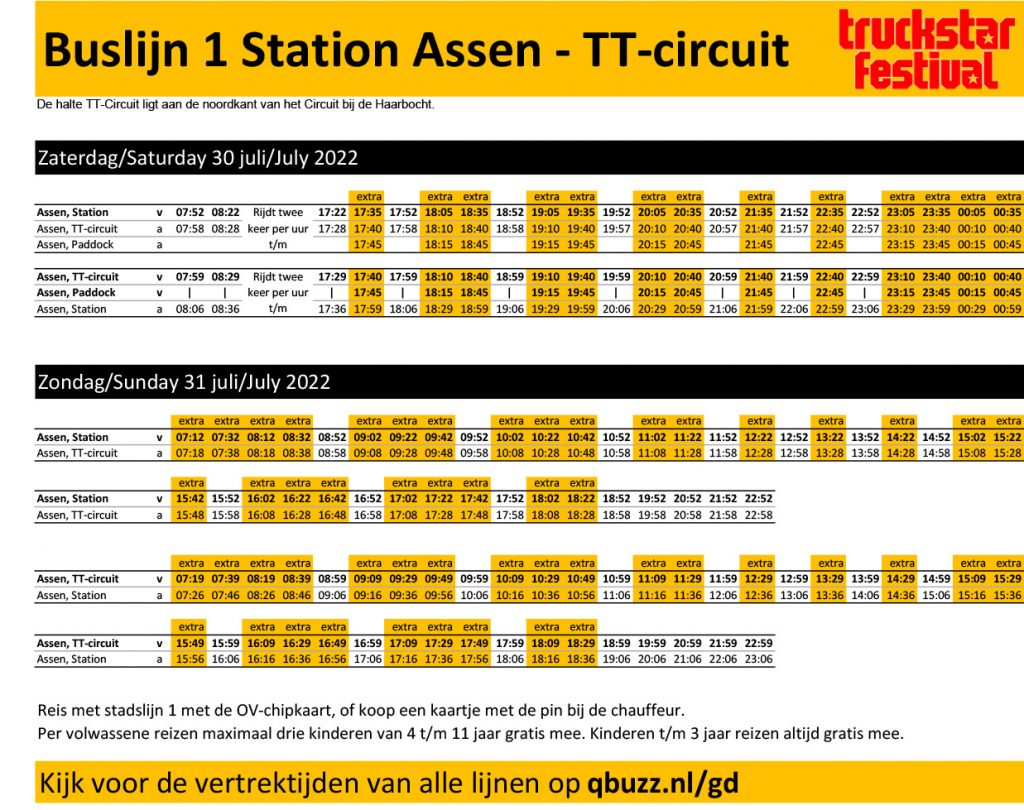 Buslijn Assen Truckstar