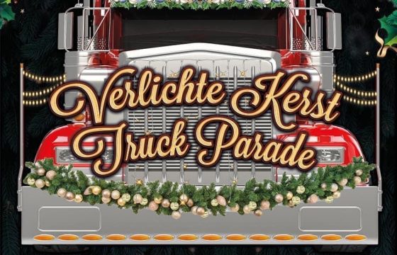Verlichte Kerst Truck Parade