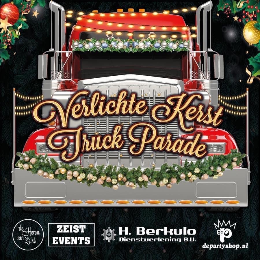 Verlichte Kerst Truck Parade