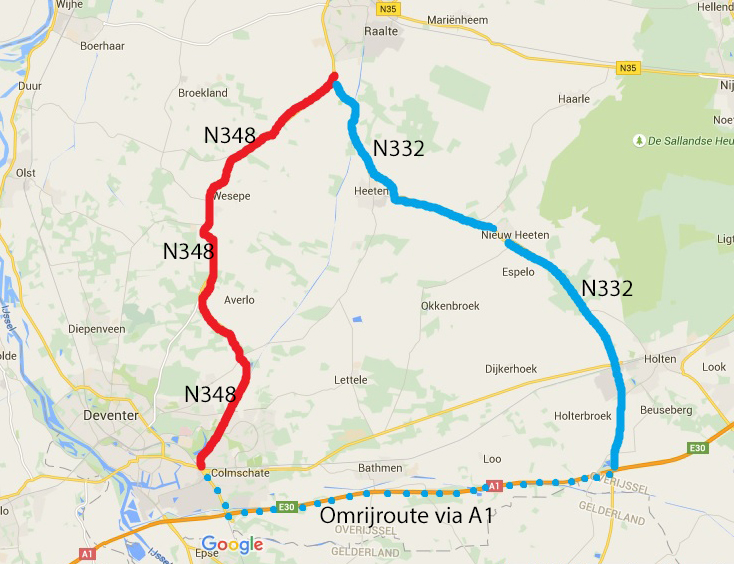 N348 Deventer-Raalte LZV-vrij?